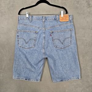 Levi's 505 Jean Shorts Men's 38x10 Blue Denim Jorts vintage‎ Y2K